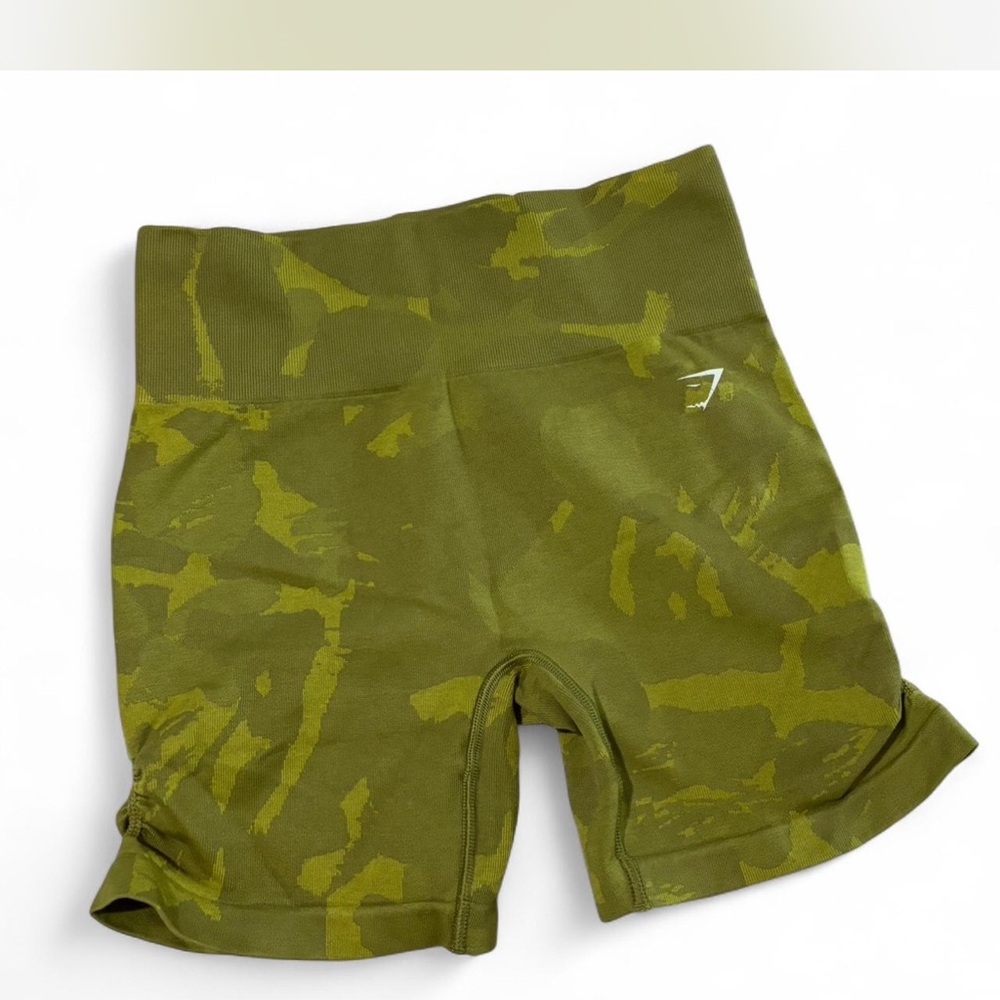 Gymshark Camo Olive Bike Shorts